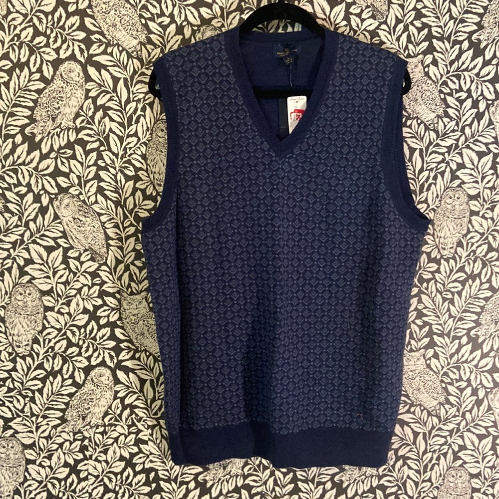 New Brooks Brothers Extra Fine Merino Wool Sweater Vest